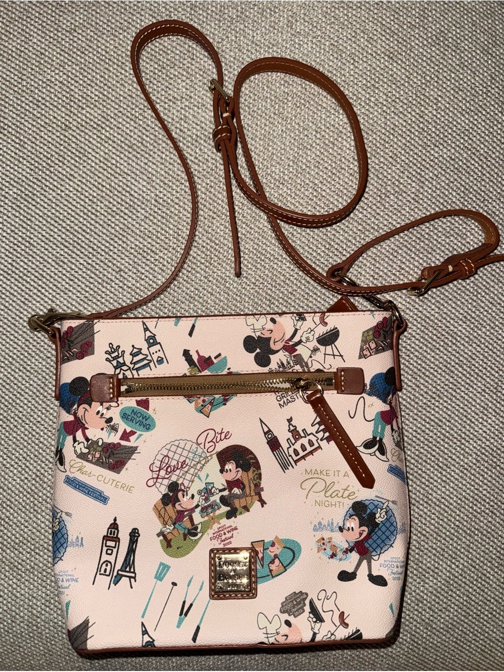 Disney Dooney & Bourke EPCOT International Food & Wine Festival Crossbody Bag